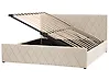Ottoman Bed ROCHEFORT Velvet Beige 180 x 200 cm (EU Super King)