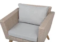 Garden Lounge Set with Table 5 Seater VITTORIA PE Rattan Grey_745838