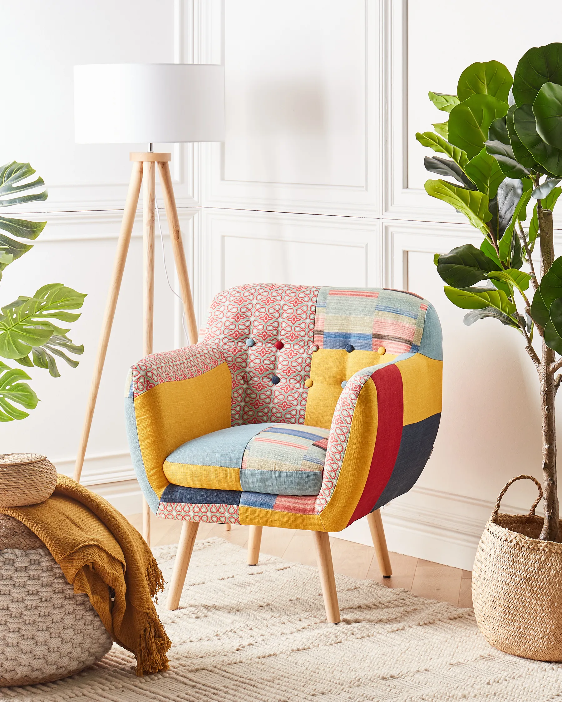 Armchair MELBY Fabric Multicolour_477163