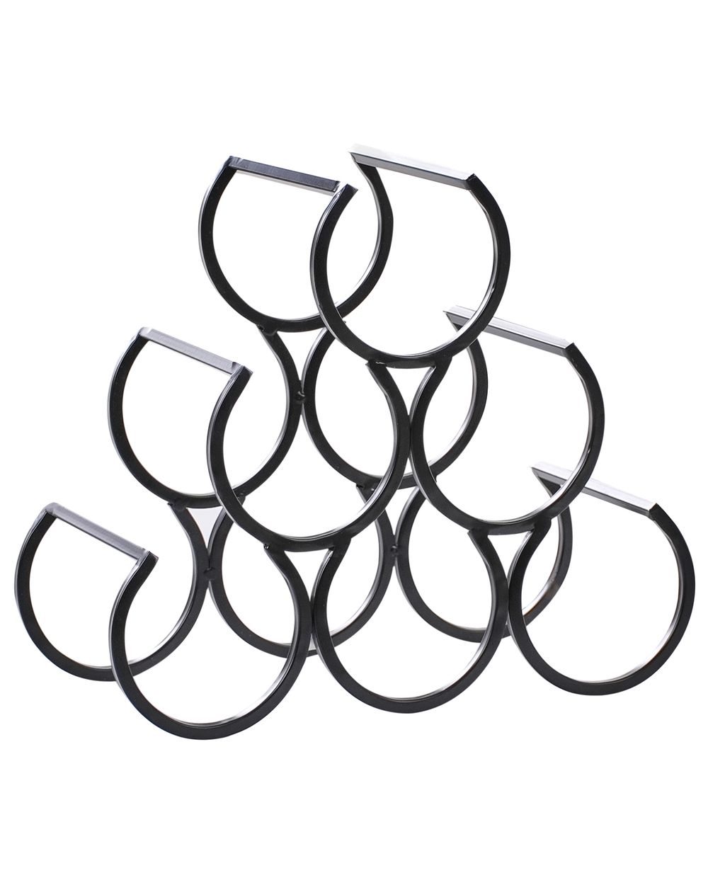 Wine Rack LURGAN Metal Black