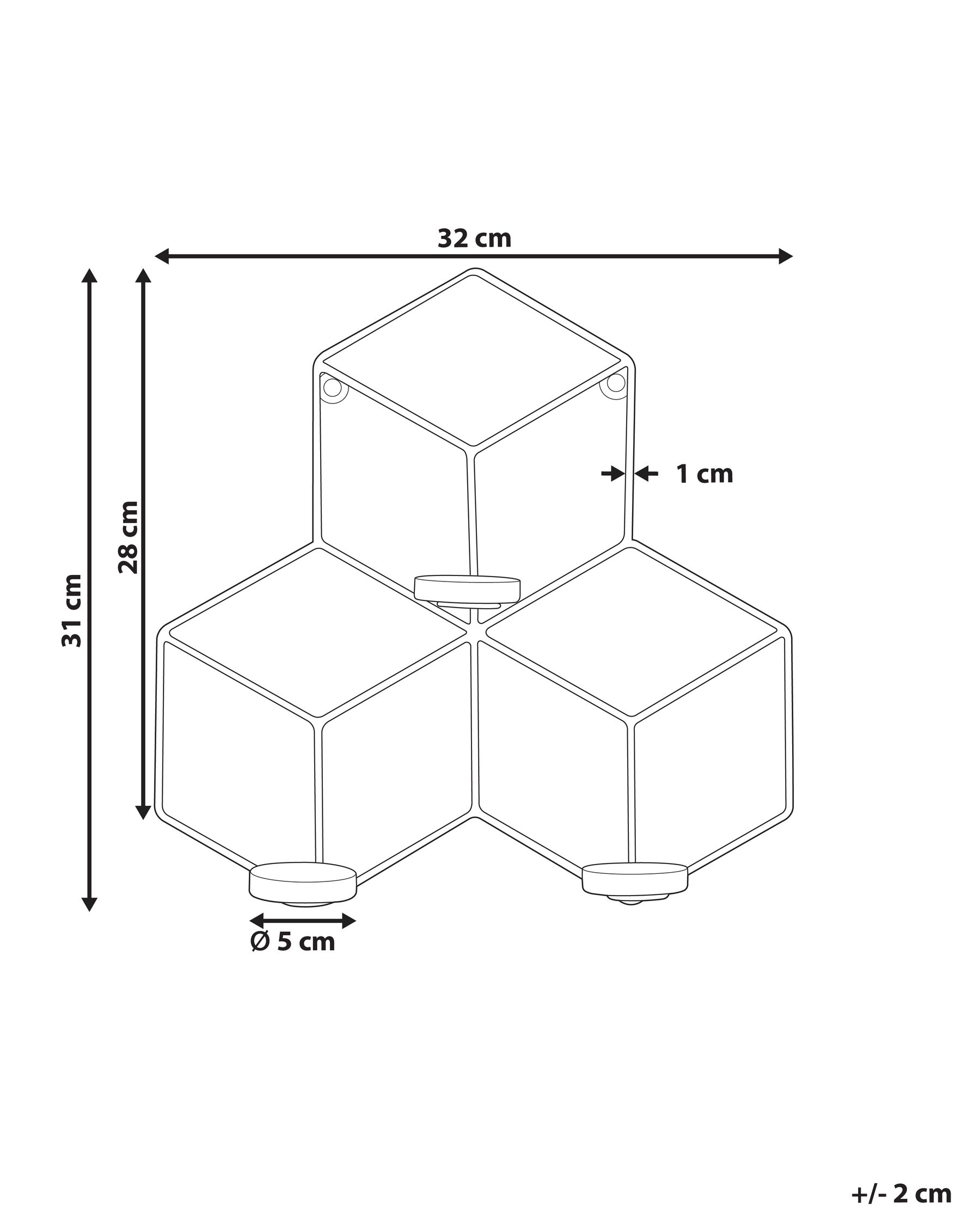 Wall Candle Holder TAROUCA 31 cm Metal Black_968564