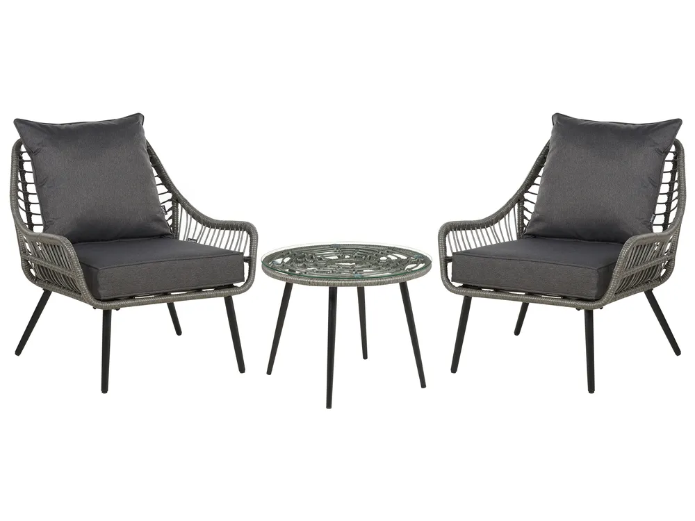 Outdoor Cushion Cover Set LAURETO Dark Grey_986074