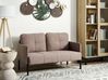 Sofa 2 Seater LAHTI Fabric Light Brown
