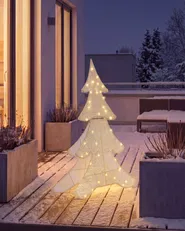 Outdoor Decoration LED EDASJON 95 cm Christmas Tree White_1146466
