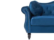 Sofa 2 Seater SKIEN Velvet Navy Blue_743244
