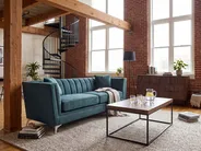 Sofa 3 Seater GAULA Velvet Teal_1145533