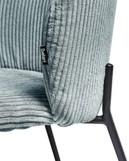 Set of 2 Dining Chairs MILES Corduroy Light Blue_962601