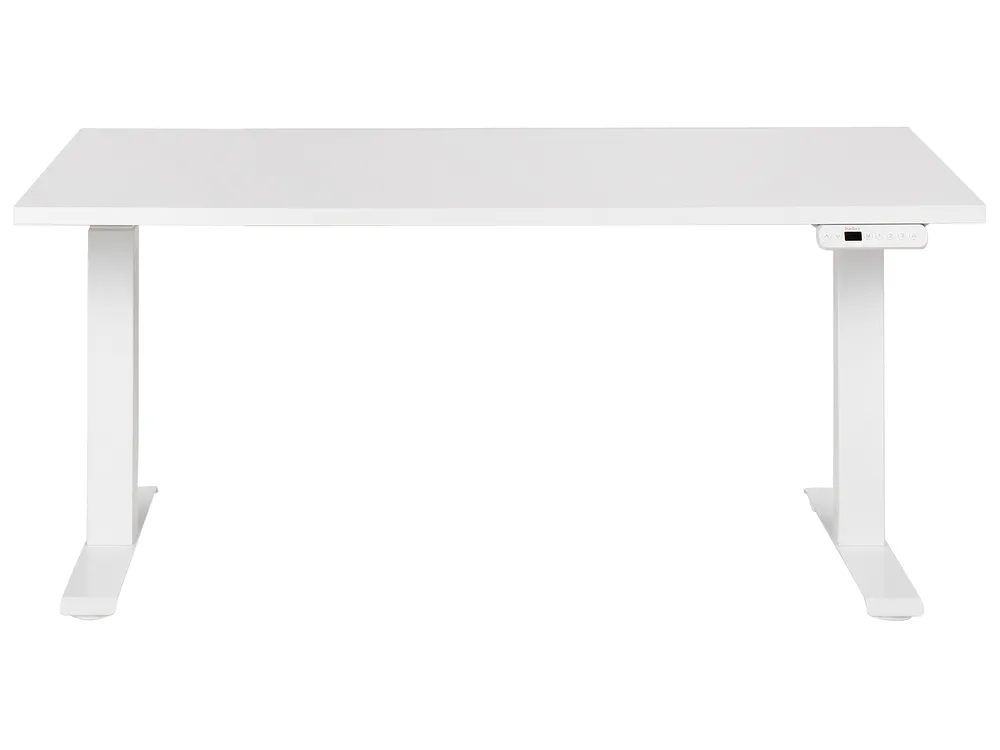 Elektriskt höj- och sänkbart skrivbord DESTINES 160 cm 72 cm Vit_899368