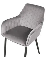 Set med 2 matstolar WELLSTON Sammet Mörkgrå_901892