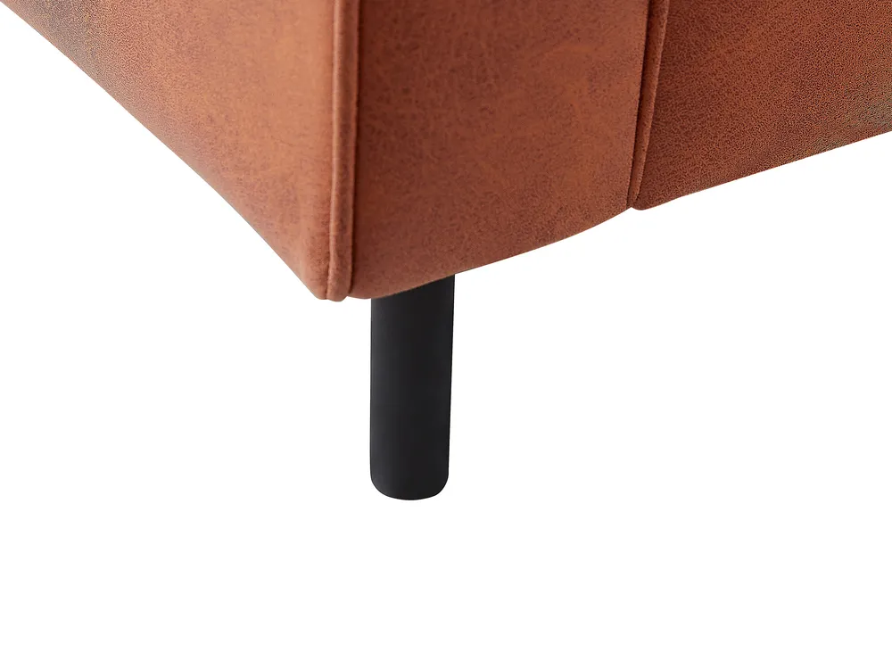 Soffa 3-sits SAVALEN Konstläder Guldbrun_779200