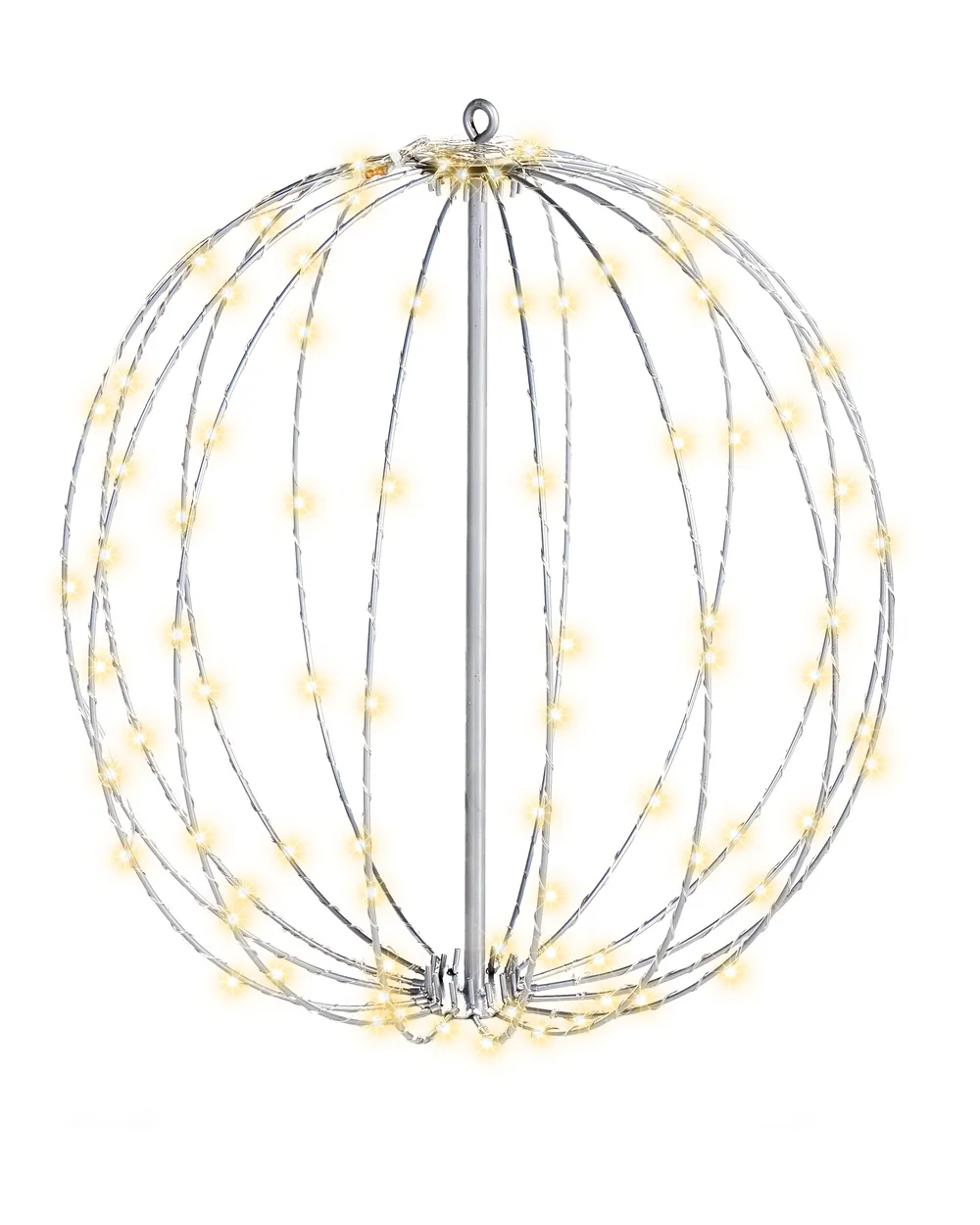 Outdoor Hanging Decoration LED HOSFOS 42 cm Bauble Silver