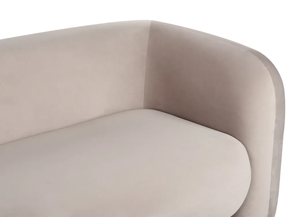 Living Room Set 4 Seater LEIREN Velvet Taupe_919512