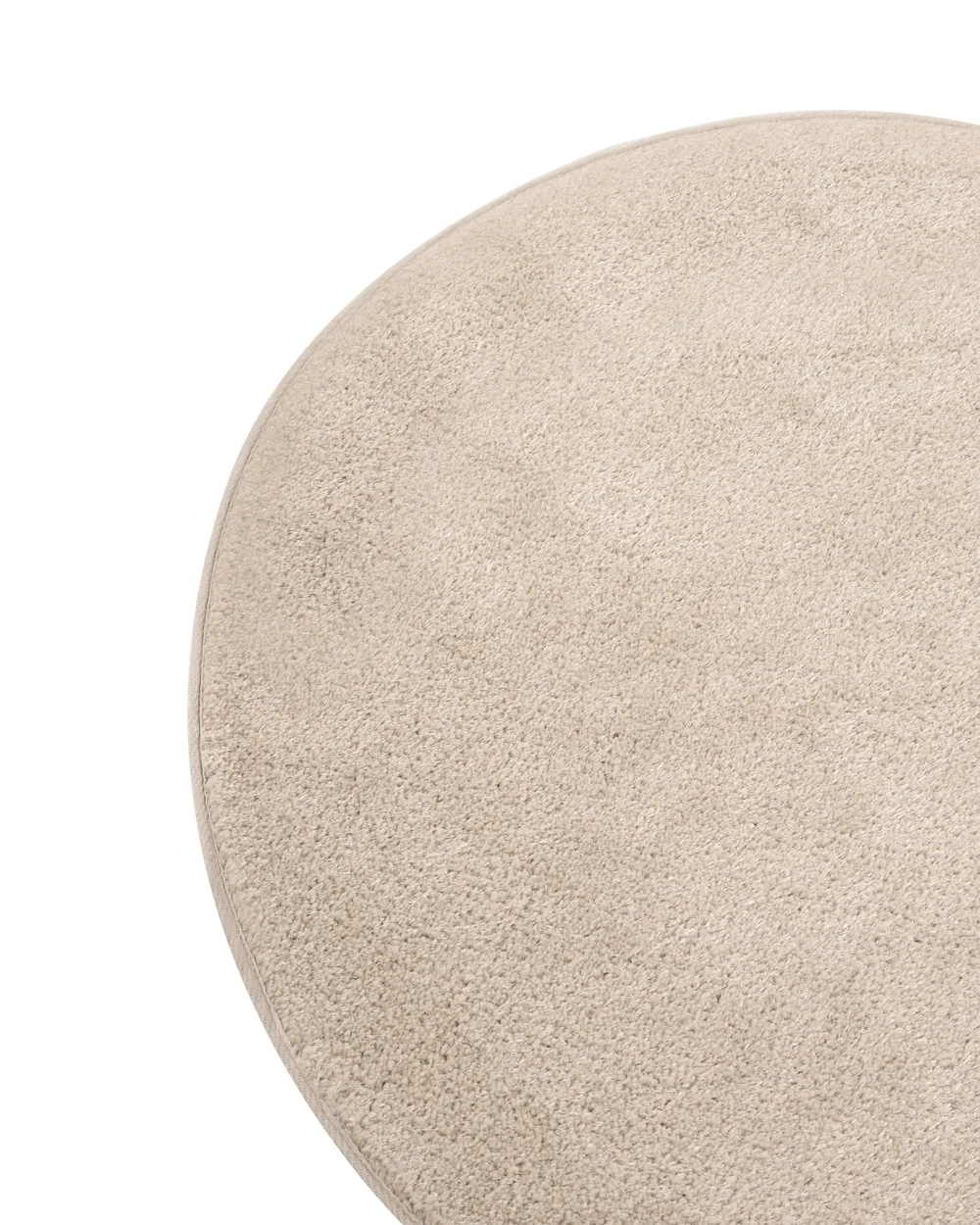 Shaggy Rug DEMRE Beige ø 140 cm_714862