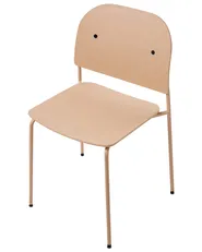 Set med 2 matstolar WINDUST Metall Beige_1076826