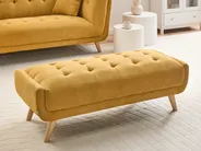 Sofa 2 Seater HABO with Ottoman Fabric Mustard_1077357