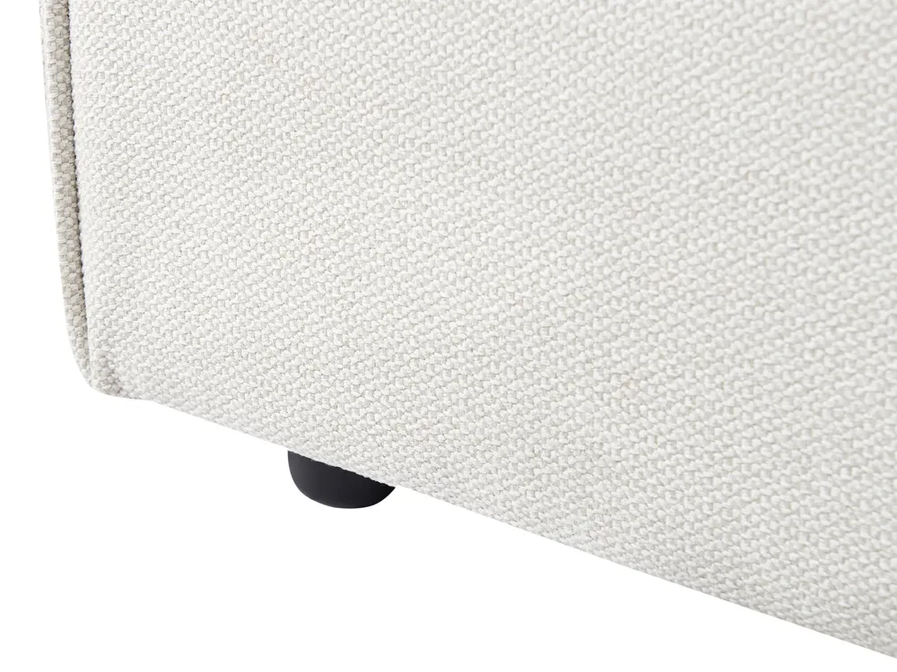 Bed Faux Linen LESTRE 180 x 200 cm (EU Super King) Off-White_959991
