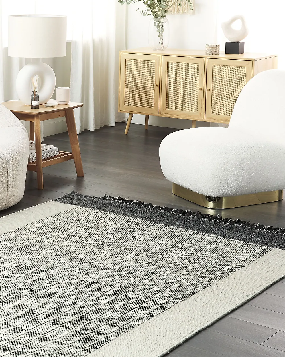 Rug KETENLI White 160 x 230 cm Wool_1178632