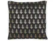 Set of 2 Decorative Cushions LEROY 45 x 45 cm Cotton Black Christmas Motif_814148