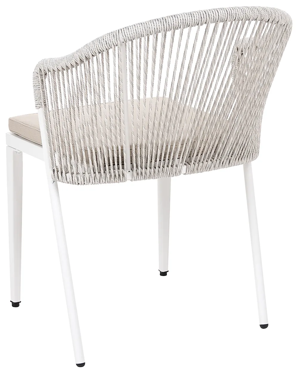 Sett med 2 hagestoler med puter PARANEA Metall Off white_1179676