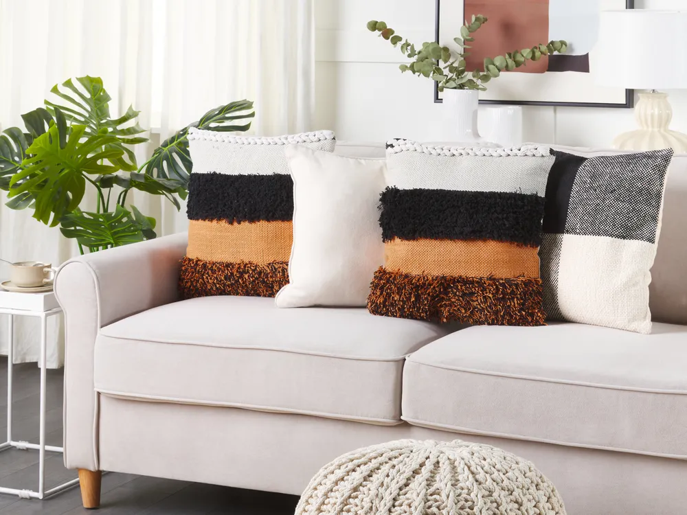 Throw Cushion MIHALGAZI 45 x 45 cm Cotton Multicolour Striped