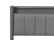 Bed with LED BEAULIEU Fabric Dark Grey 180 x 200 cm (EU Super King) with USB Port with Storage_993590