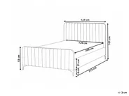 Säng med lamellram Bouclé LUNAN 120 x 200 cm Off-White_1025664