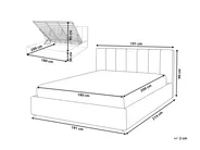 Ottoman Bed DREUX Velvet Taupe 180 x 200 cm (EU Super King)_1012326