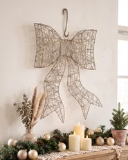 Joulukoriste LED-valo FILSO 56 cm Rusetti Kulta_1015420