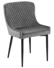 Ruokatuolisetti 2 kpl SOLANO Sametti Harmaa_752177