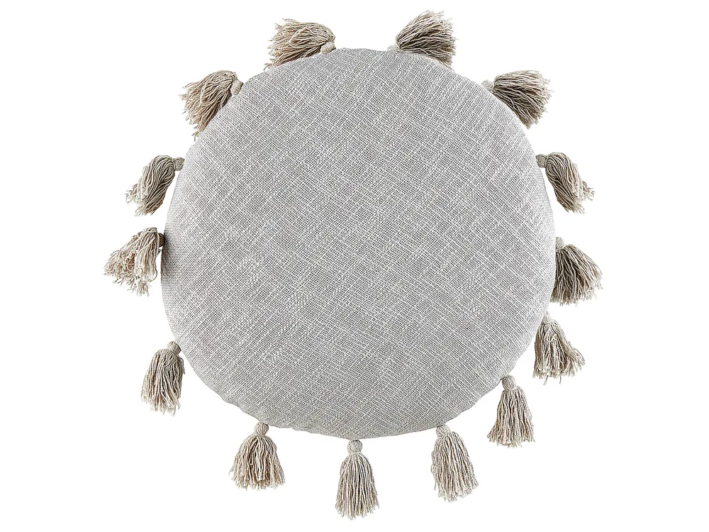 Set of 2 Decorative Cushions MADIA 45 x 45 cm Cotton Grey Solid_903808