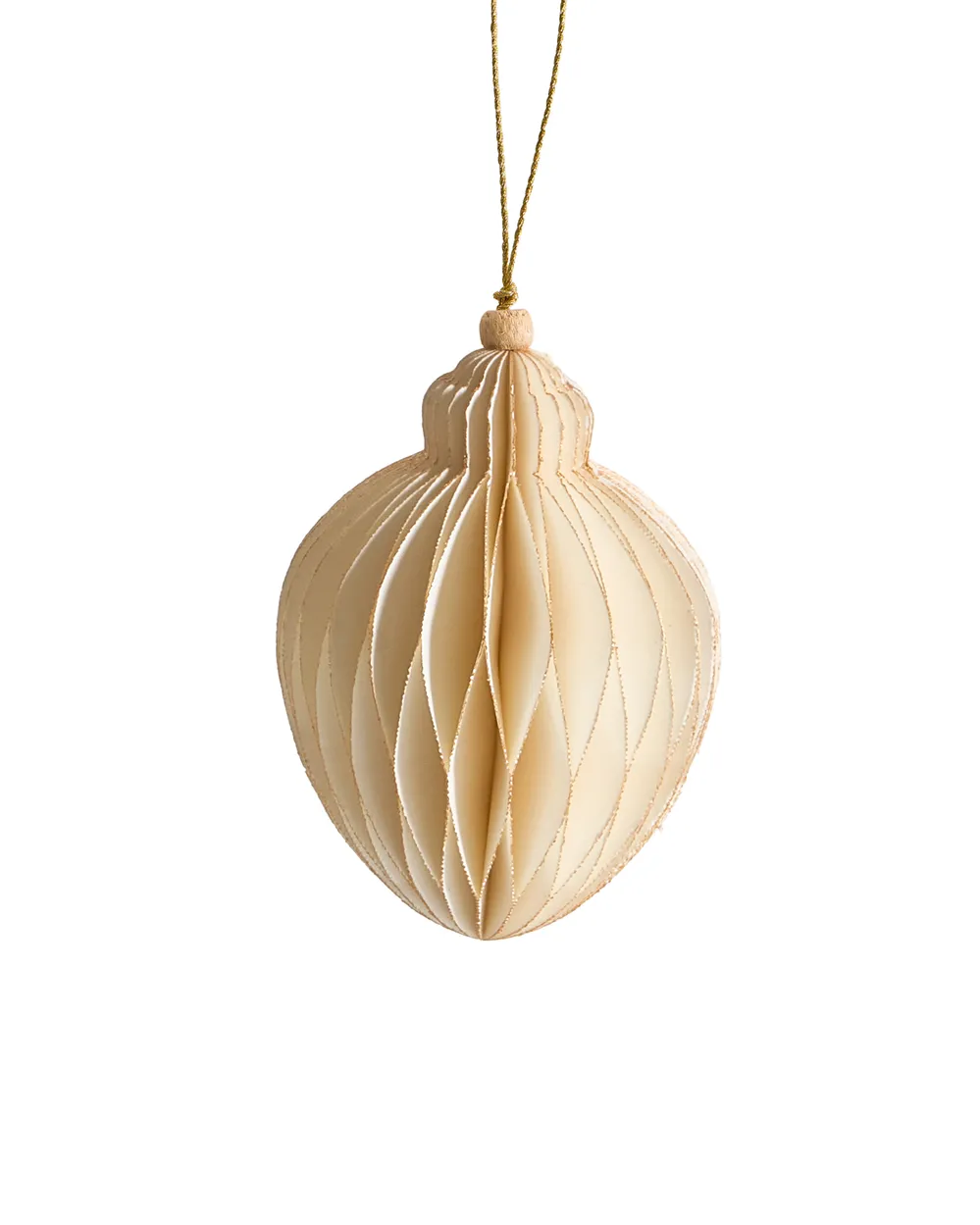 Set med 20 julgransdekorationer ALTAELVA Papper Beige_1030657