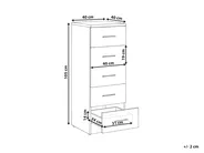 5 Drawer Chest KITIMAT Light Brown_1030783