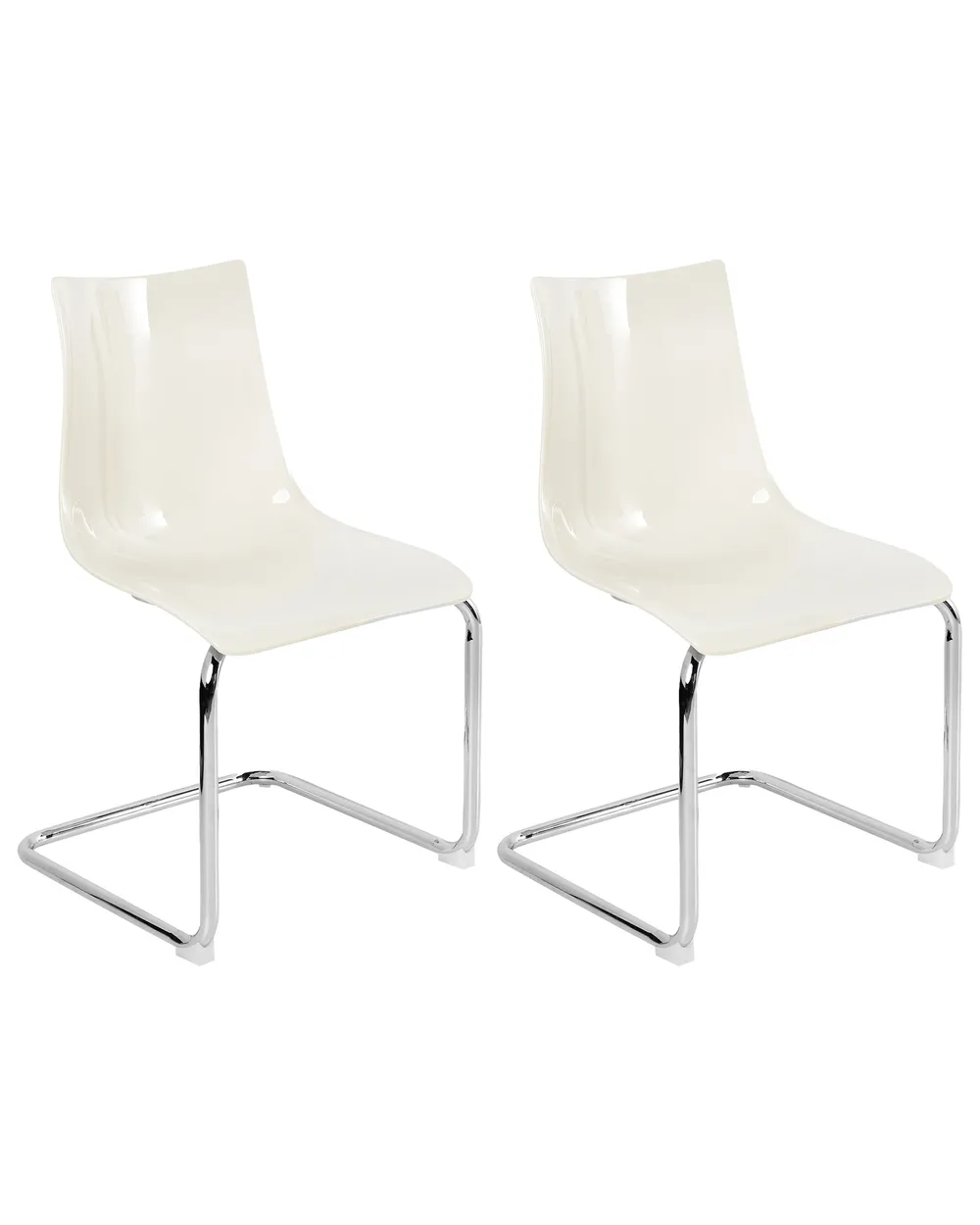 Set of 2 Dining Chairs MARSHALL Off-White