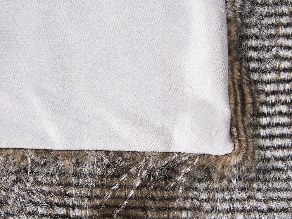 Blanket ASDAD Fabric 180 x 220 cm Brown_812722