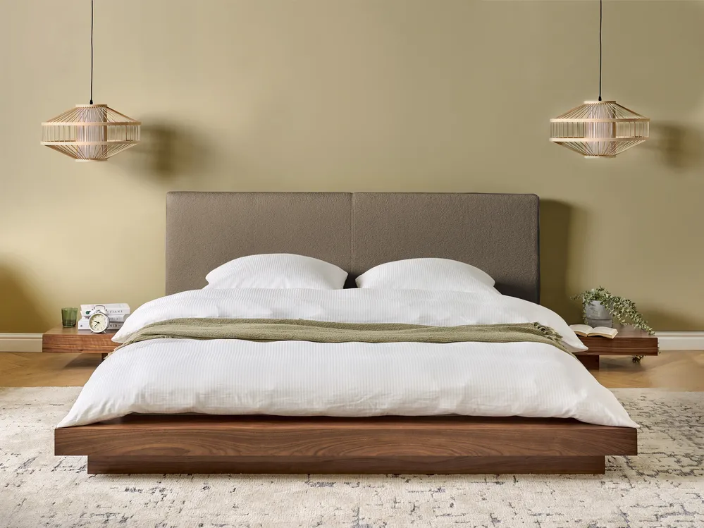 Waterbed Boucle ZEN 160 x 200 cm (EU King Size) Brown Ash Wood_1079991