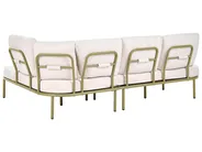 Garden Sofa with Table 4 Seater POLLINA Metal Green_1079011