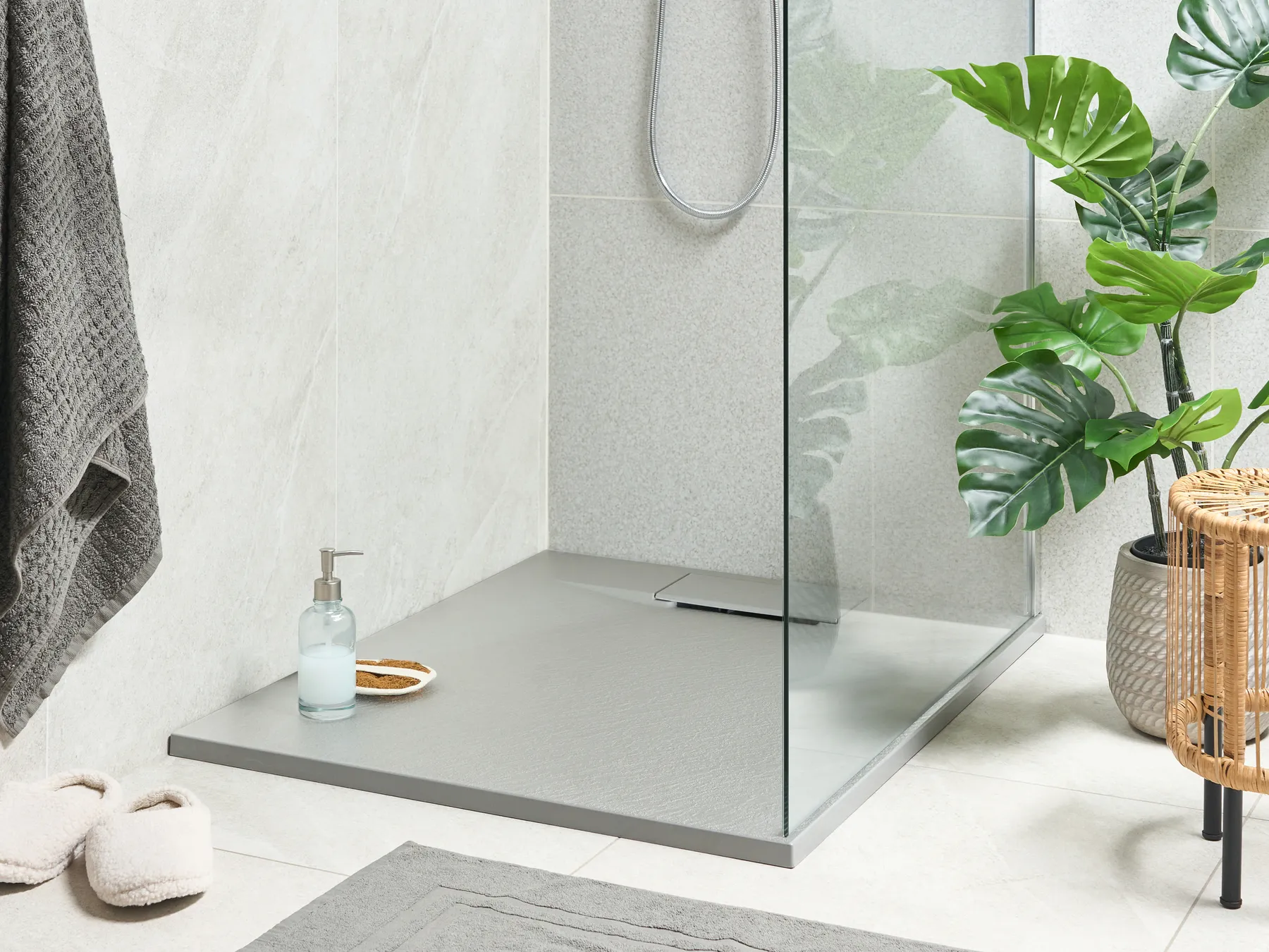 Shower Tray AZZURRO 800 x 1000 x 30 mm Grey_968700