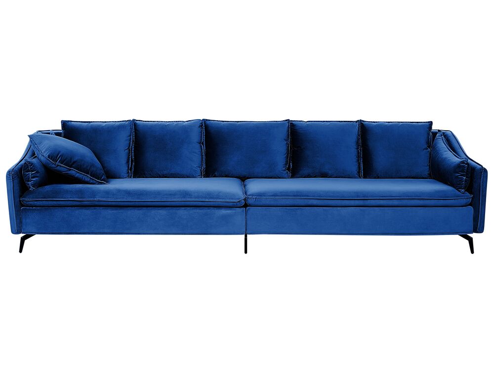 Sofa 4-seters AURE Fløyel Marineblå