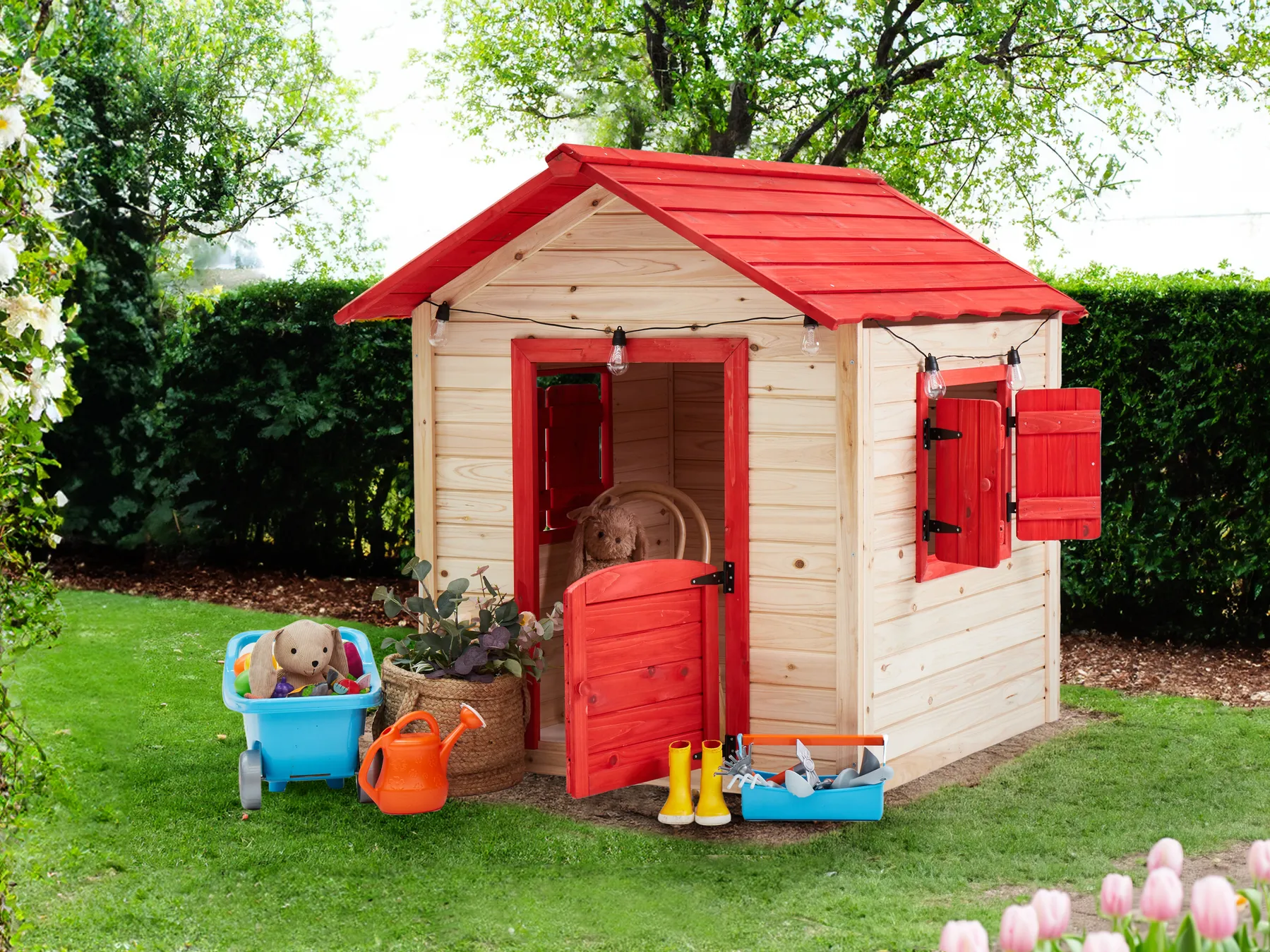 Garden Playhouse PELOPIO Fir Wood Light Brown_956220