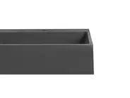 Vägghängt tvättställ CUSCO 150 x 48 cm Mineralmarmor Svart_981509