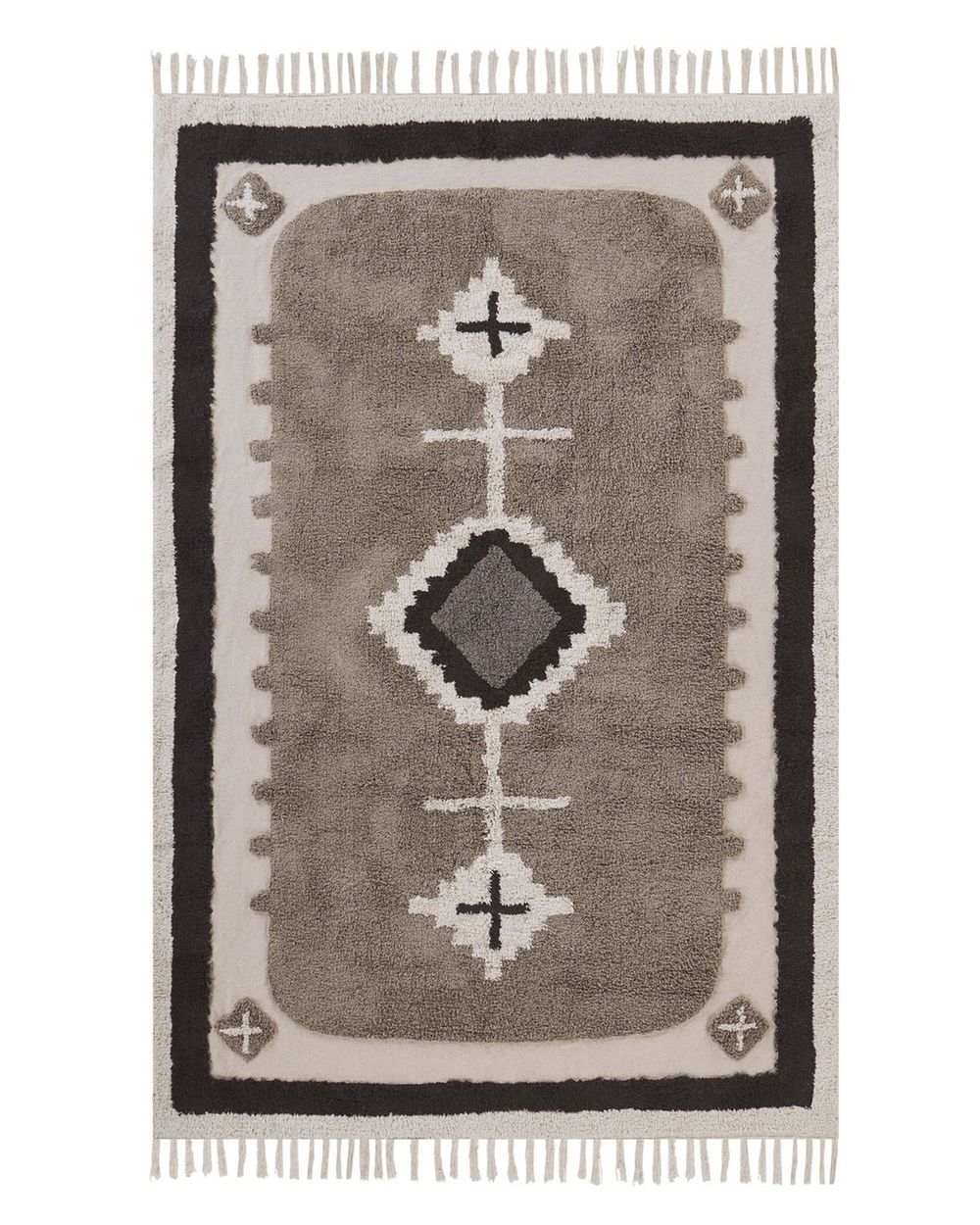 Rug GEYVE Beige 140 x 200 cm Cotton