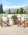 Set of 2 Garden Chairs CINE Acacia Wood Light Green