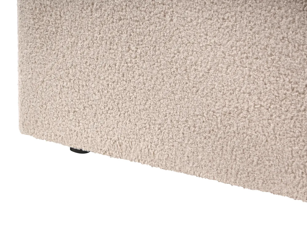 Säng med förvaring VION Bouclé Beige 160 x 200 cm_1042727
