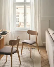 Set med 2 matstolar HOLLY Trä Ljusbrun/ Brun_1065869