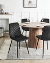 Set of 4 Dining Chairs HAVRE Velvet Black
