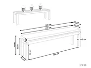 Trädgårdsbänk med dyna TUSCANIA 160 cm Eukalyptusträ Off-White_1153820