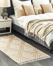 Rug KACEM Beige 80 x 150 cm Cotton_831133