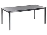 Garden Dining Set 4 Seater COSOLETO/GROSSETO Tempered Glass Granite Effect Black_881584