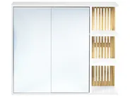 Bathroom Wall Mounted Mirror Cabinet NUBES 80 cm 70 cm White_946927
