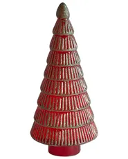 Set of 2 Figurines PURUVESI 31/36 cm Christmas Tree Red/ Green_1030008